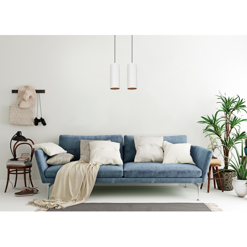 Luster na sajli AVALO 2xE27/60W/230V bela