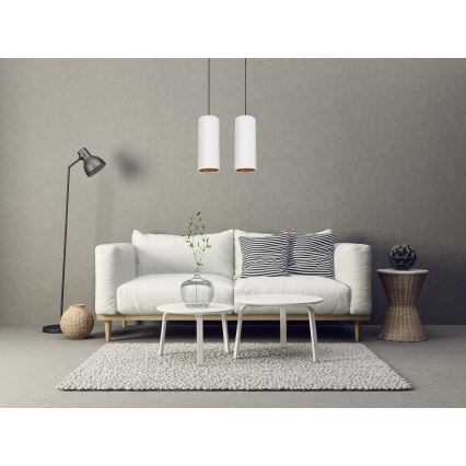 Luster na sajli AVALO 2xE27/60W/230V bela