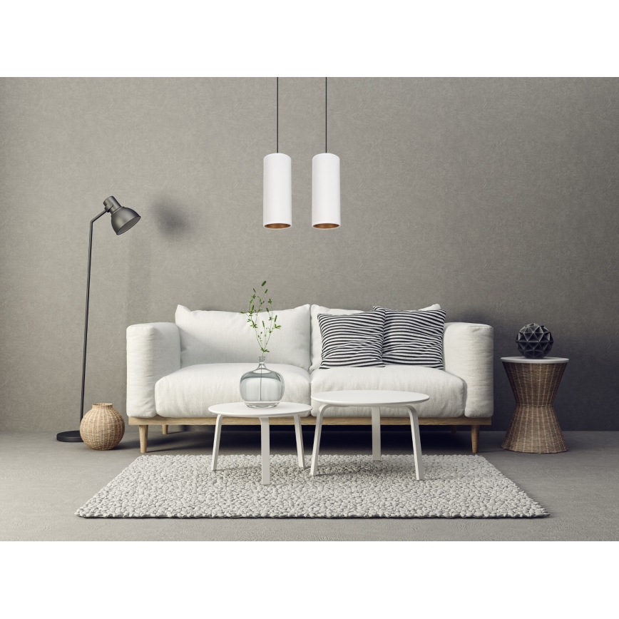 Luster na sajli AVALO 2xE27/60W/230V bela
