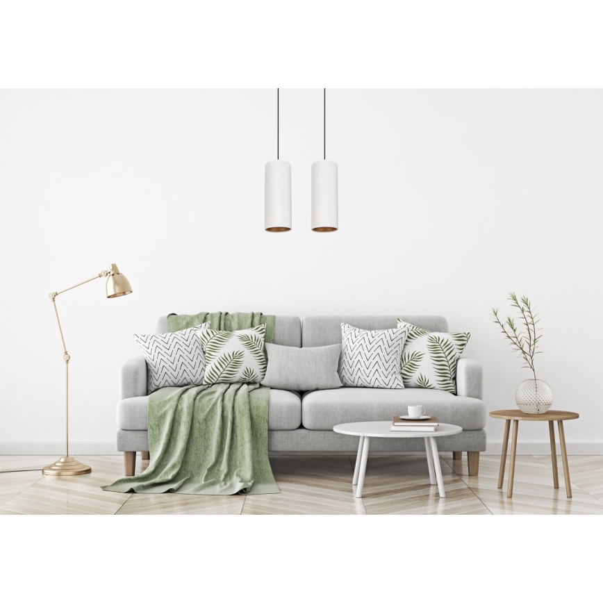 Luster na sajli AVALO 2xE27/60W/230V bela