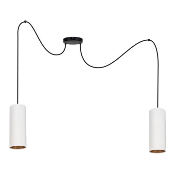 Luster na sajli AVALO 2xE27/60W/230V bela