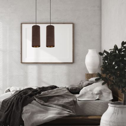Luster na sajli AVALO 2xE27/60W/230V braon