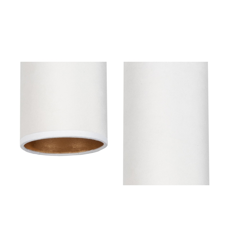 Luster na sajli AVALO 2xE27/60W/230V pauk bela/bakrena