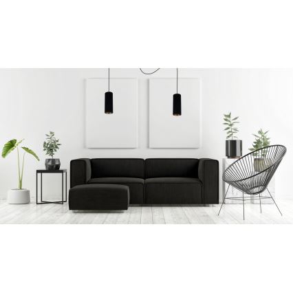 Luster na sajli AVALO 2xE27/60W/230V pauk crno