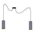Luster na sajli AVALO 2xE27/60W/230V pauk sivo