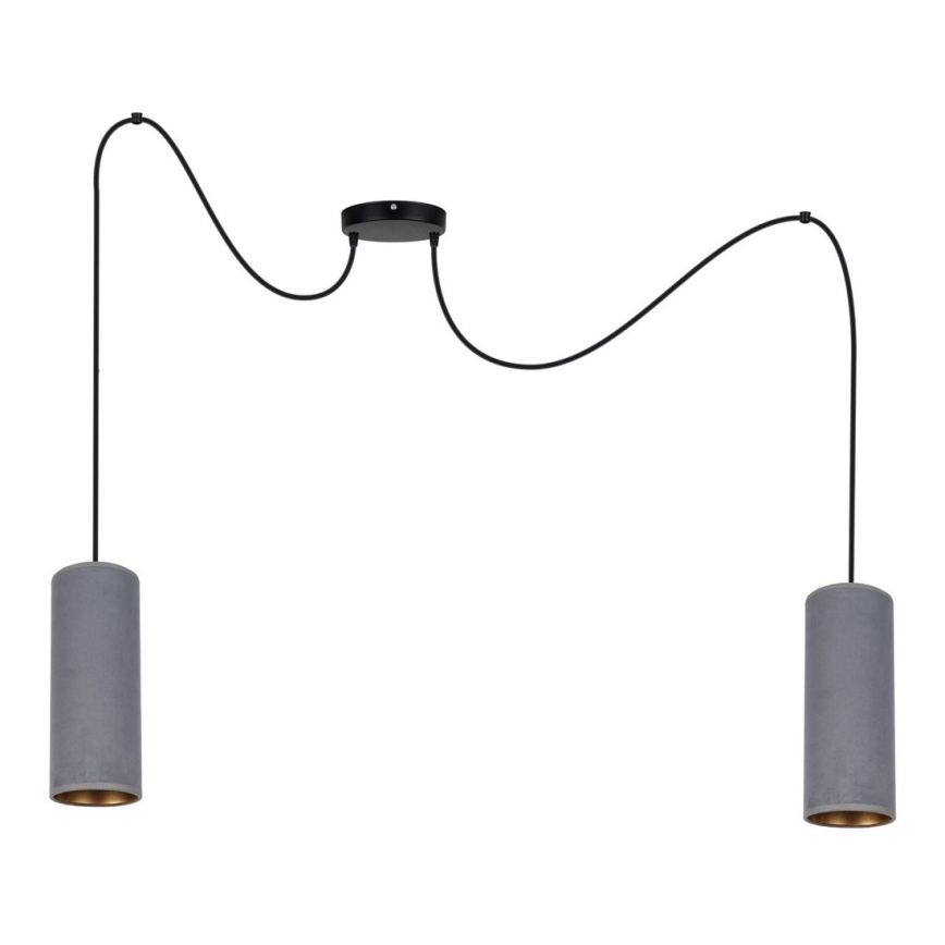Luster na sajli AVALO 2xE27/60W/230V pauk sivo