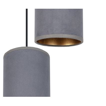 Luster na sajli AVALO 2xE27/60W/230V pauk sivo