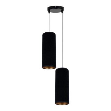 Luster na sajli AVALO 2xE27/60W/230V pr. 20 cm crno