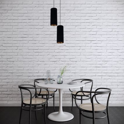 Luster na sajli AVALO 2xE27/60W/230V pr. 20 cm crno