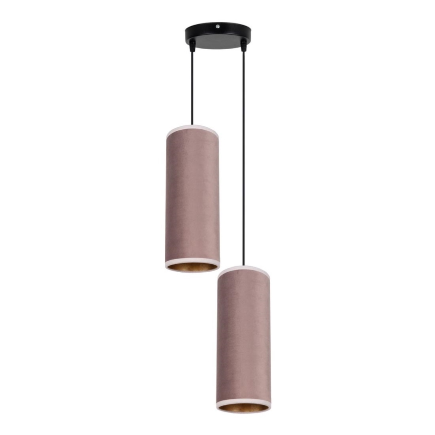 Luster na sajli AVALO 2xE27/60W/230V pr. 20 cm roze