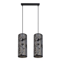 Luster na sajli AVALO 2xE27/60W/230V sivo/crno