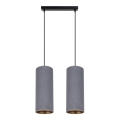 Luster na sajli AVALO 2xE27/60W/230V sivo