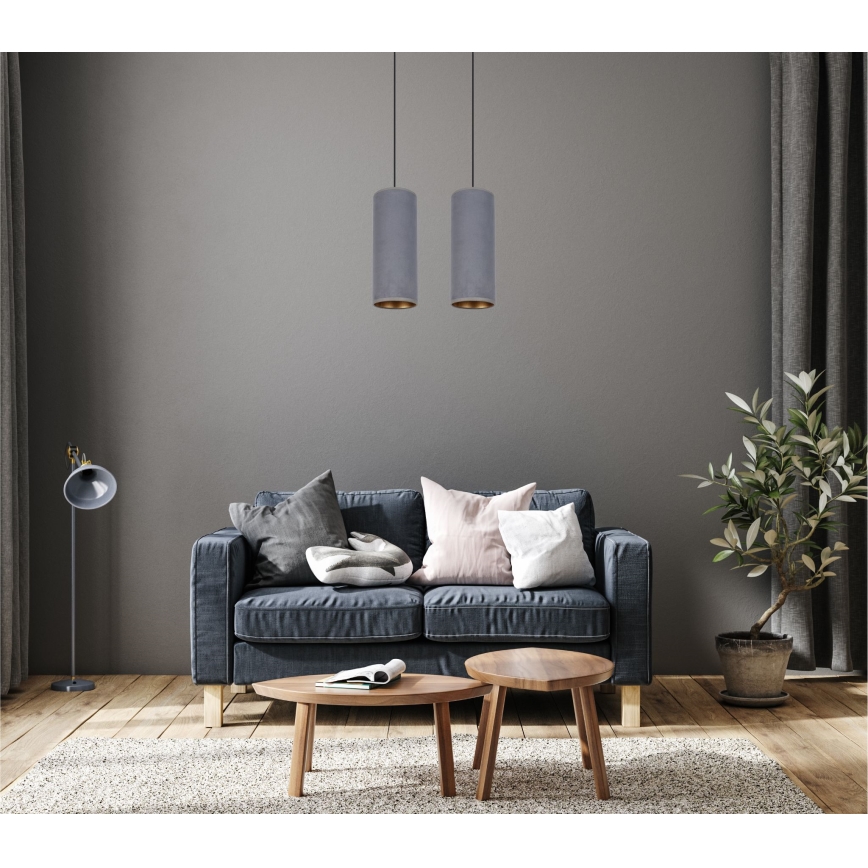 Luster na sajli AVALO 2xE27/60W/230V sivo
