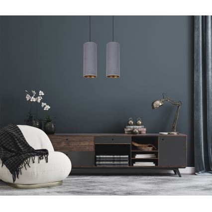Luster na sajli AVALO 2xE27/60W/230V sivo