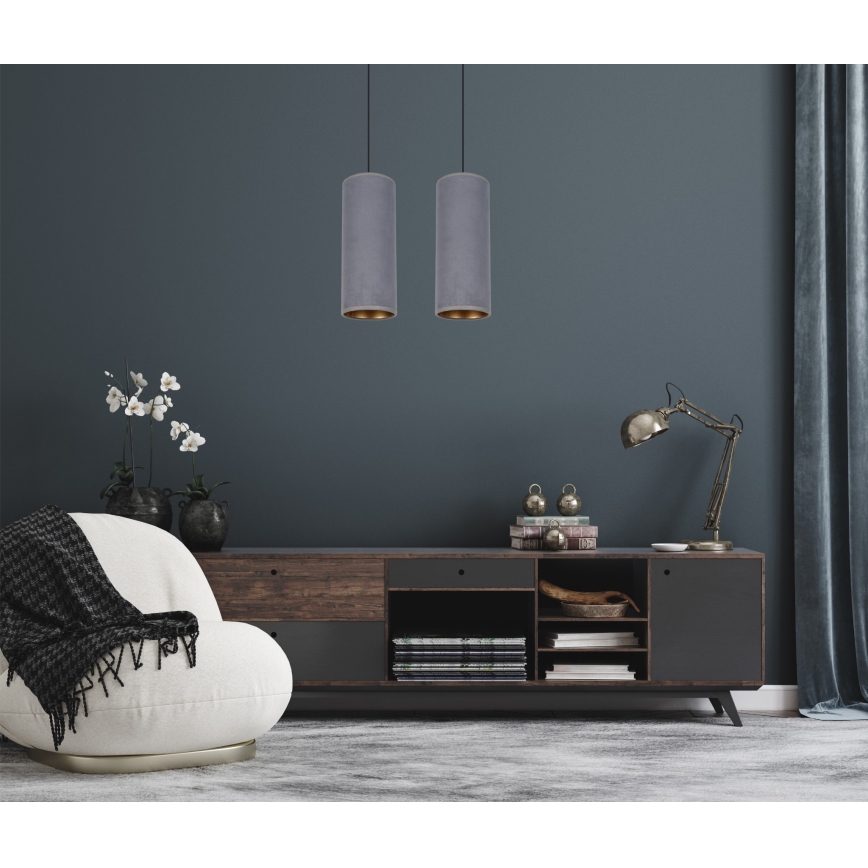 Luster na sajli AVALO 2xE27/60W/230V sivo