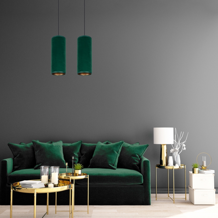 Luster na sajli AVALO 2xE27/60W/230V zelena