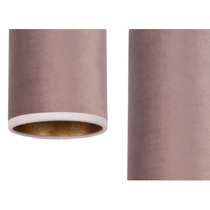 Luster na sajli AVALO 3xE27/60W/230V pauk roze/bakrena