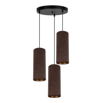 Luster na sajli AVALO 3xE27/60W/230V pr. 35 cm braon