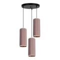 Luster na sajli AVALO 3xE27/60W/230V pr. 35 cm roze