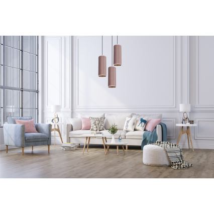 Luster na sajli AVALO 3xE27/60W/230V pr. 35 cm roze