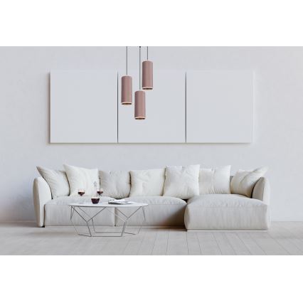 Luster na sajli AVALO 3xE27/60W/230V pr. 35 cm roze