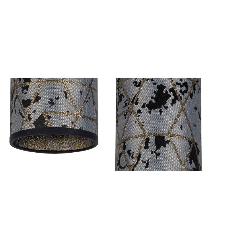 Luster na sajli AVALO 3xE27/60W/230V pr. 35 cm sivo/crno