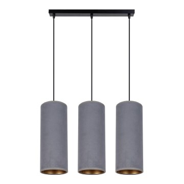 Luster na sajli AVALO 3xE27/60W/230V sivo