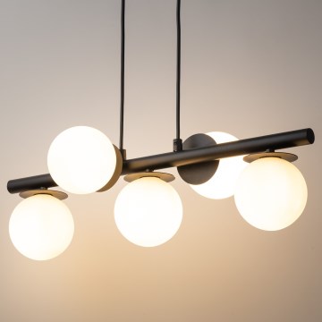 Luster na sajli AVOLA 5xG9/12W/230V crno