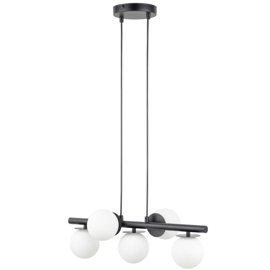 Luster na sajli AVOLA 5xG9/12W/230V crno
