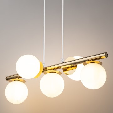 Luster na sajli AVOLA 5xG9/12W/230V zlatna