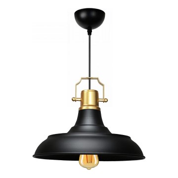 Luster na sajli AYD 1xE27/40W/230V crna/zlatna