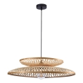 Luster na sajli BALI 1xE27/20W/230V pr. 60 cm bambus