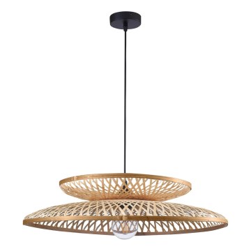 Luster na sajli BALI 1xE27/20W/230V pr. 60 cm bambus
