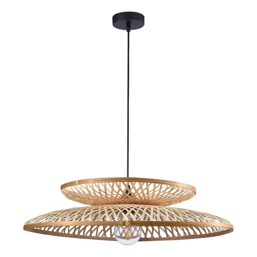 Luster na sajli BALI 1xE27/20W/230V pr. 60 cm bambus