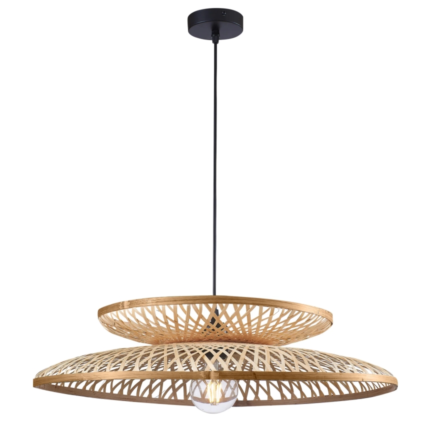Luster na sajli BALI 1xE27/20W/230V pr. 60 cm bambus