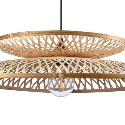 Luster na sajli BALI 1xE27/20W/230V pr. 60 cm bambus