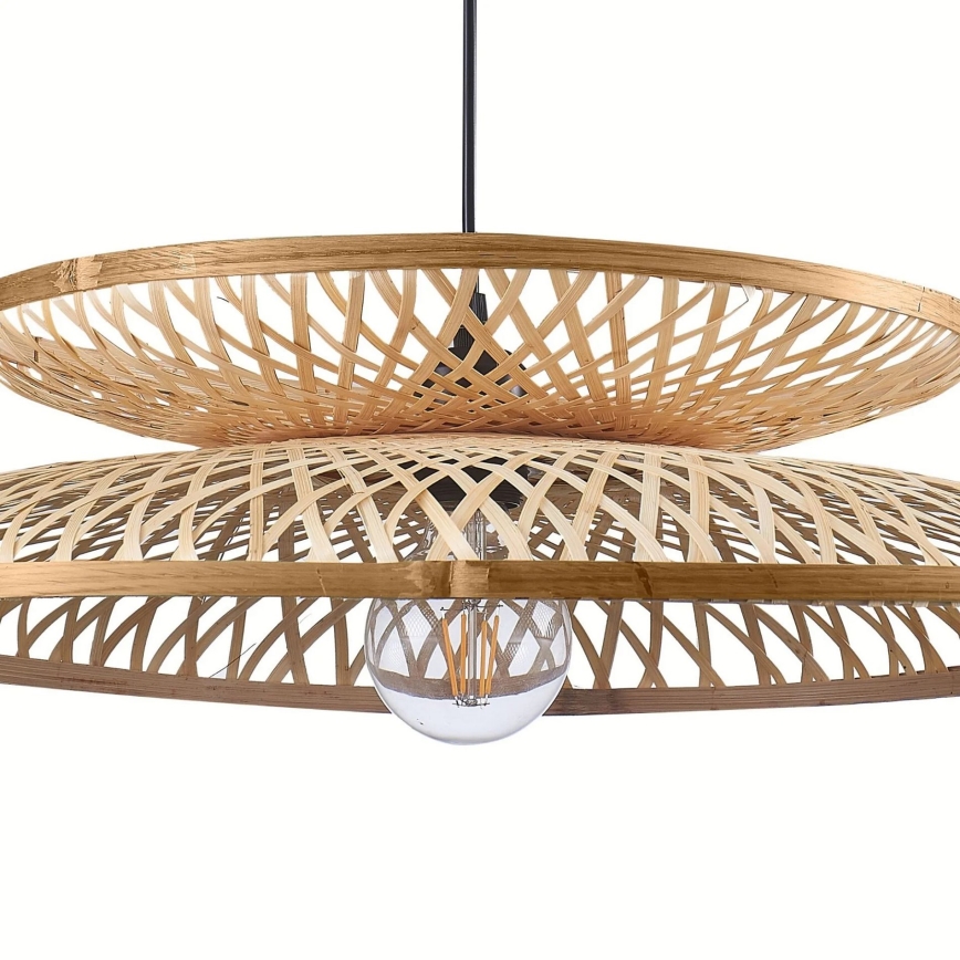 Luster na sajli BALI 1xE27/20W/230V pr. 60 cm bambus