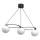 Luster na sajli BALLO 3xE27/15W/230V crno/bela