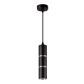 Luster na sajli BAMBOO 1xGU10/10W/230V crno