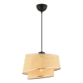 Luster na sajli BARETTE 1xE27/60W/230V bež/sjajni hrom