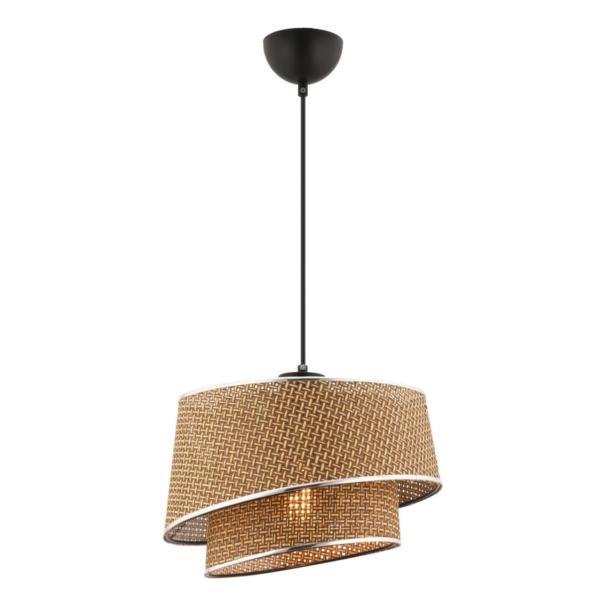 Luster na sajli BARETTE 1xE27/60W/230V braon/sjajni hrom