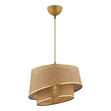 Luster na sajli BARETTE 1xE27/60W/230V braon/zlatna