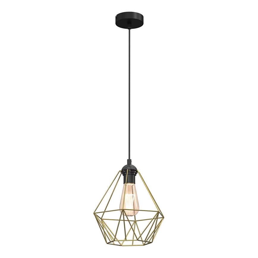Luster na sajli BASKET 1xE27/60W/230V pr. 25 cm zlatna