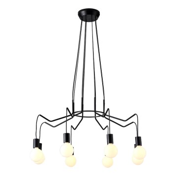 Luster na sajli BASSO 8xE27/40W/230V crno