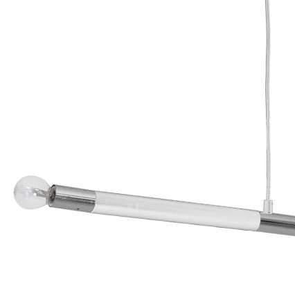 Luster na sajli BASTONE WHITE 2xE14/40W/230V bela/sjajni krom