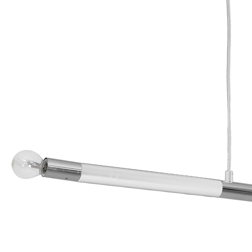 Luster na sajli BASTONE WHITE 2xE14/40W/230V bela/sjajni krom