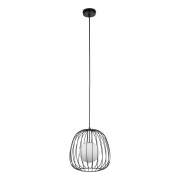 Luster na sajli BELL 1xG9/12W/230V pr. 24 cm crno/sjajni krom