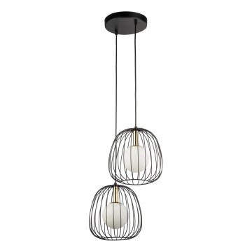 Luster na sajli BELL 2xG9/12W/230V crno/zlatna