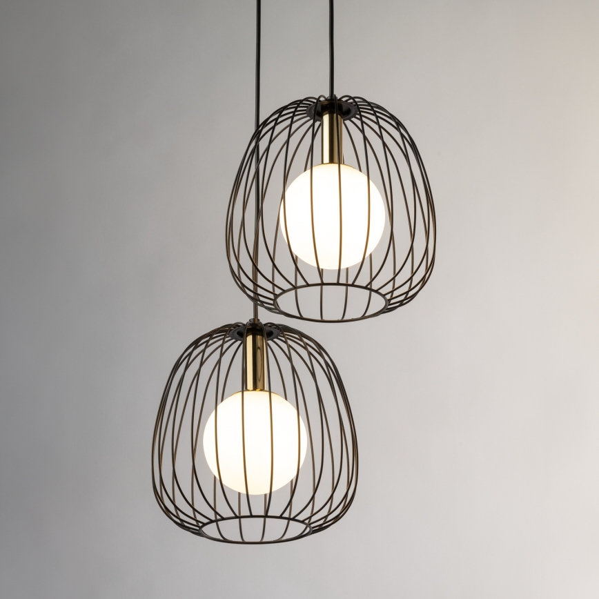 Luster na sajli BELL 2xG9/12W/230V crno/zlatna
