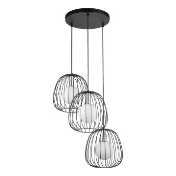 Luster na sajli BELL 3xG9/12W/230V crno/sjajni krom